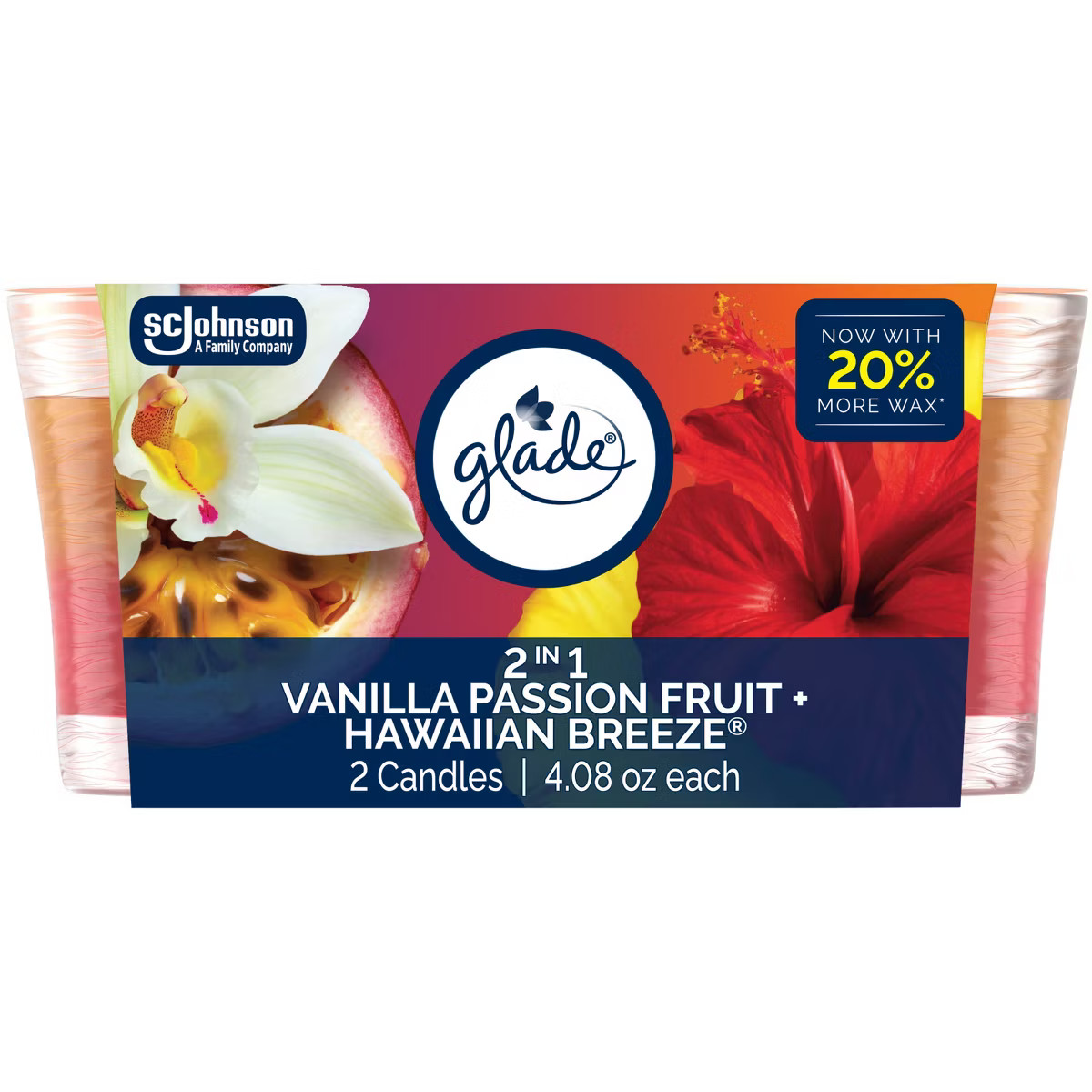 Glade Candles - Hawaiian Breeze and Vanilla Passion Fruit - 4.08oz/2ct | Target