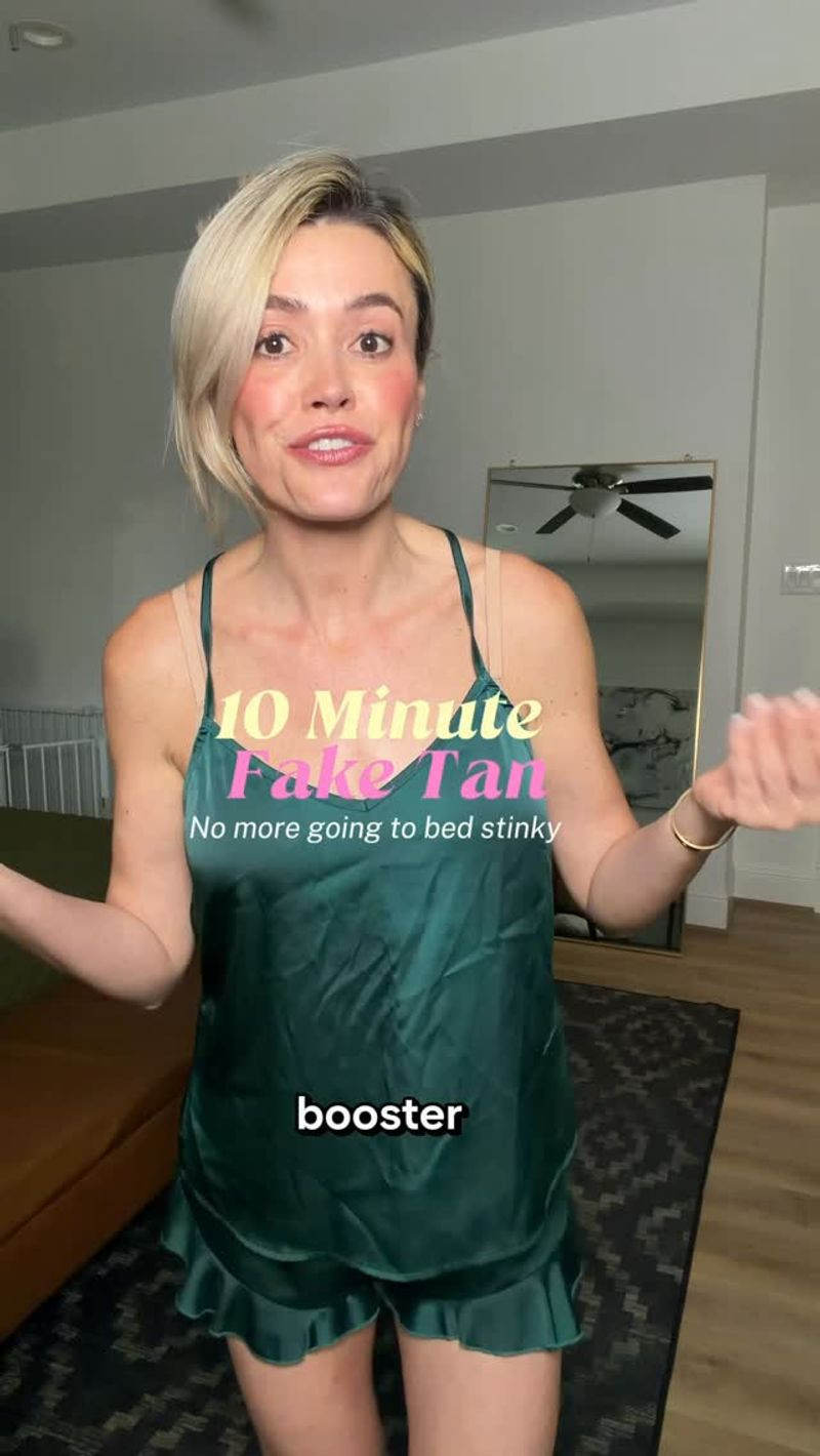 10 min tan say no more!!!! You apply it, leave it on for 10 mins then you can shower. The full color develops over 24 hours! My husband hated when I went to bed baking in my tanning lotion because of the smell, I have solved that problem. This gives me the prettiest natural color!

self tanner - body mask  

 #LTKselfcare #LTKOver40 #LTKBeauty