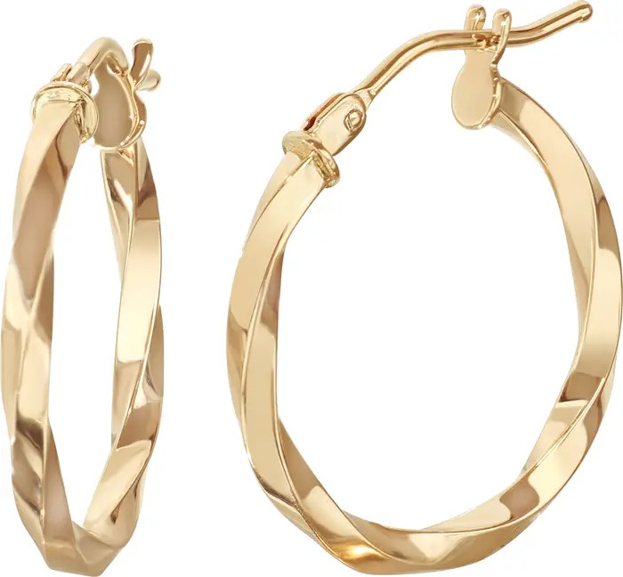 14K Gold Twist Hoop Earrings | Nordstrom