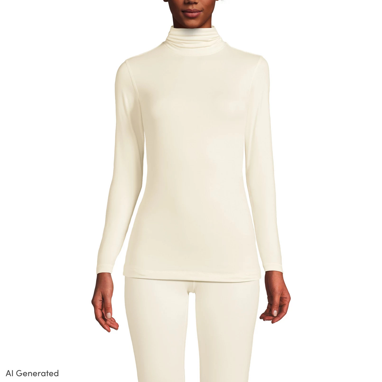 Women's Lands' End Thermaskin Turtleneck Long Underwear Top | Kohl's