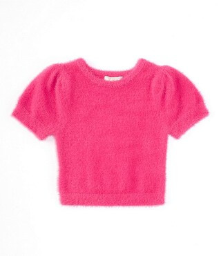 Little Girls 2T-6X Short Sleeve Eyelash Sweater | Dillard's