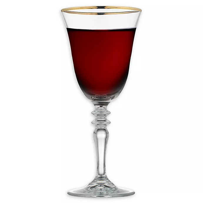 Cellini Red Wine Glasses in Gold (Set of 4) | Bed Bath & Beyond