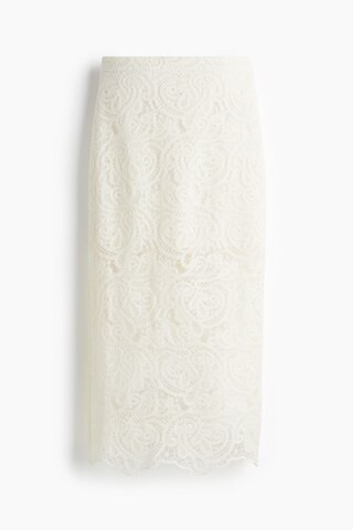 H & M - Lace Pencil Skirt - White | H&M (US + CA)