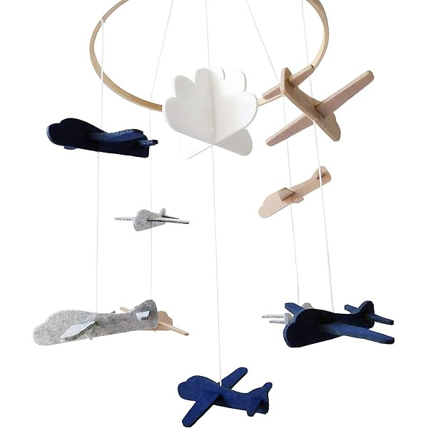 Baby Crib Mobile, Airplane Baby Mobile, Crib Mobile for Boys Nursery Decor | Amazon (US)