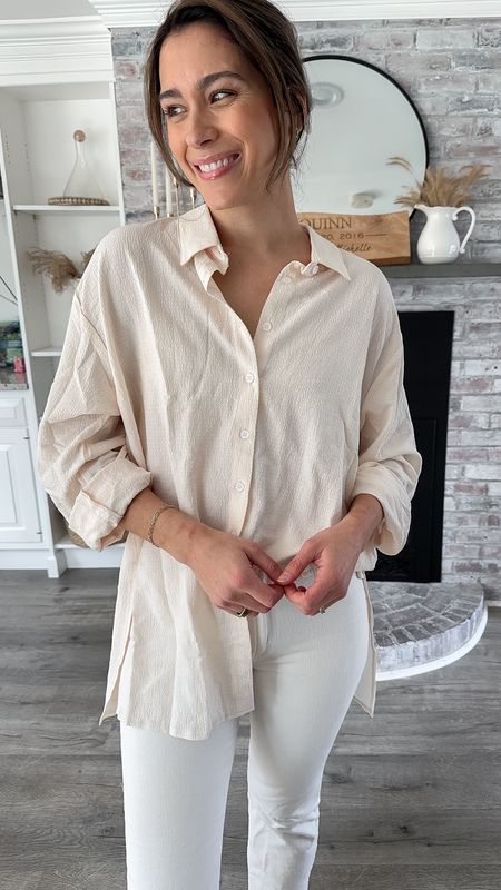 Sharing 30 days of comfy and casual spring transitional outfits and I know you’ll just love them! This button up top is from my resort wear series! Love wearing it with jeans too. 

SIZING
• wearing a M in my top
• wearing a S in the jacket
• wearing my regular size in my Boston Birkenstock clogs

The perfect mom outfit, spring outfit idea, mom outfit idea, casual outfit idea, spring outfit, Amazon outfit, style over 30, layered outfit idea, Birkenstock outfit ide

#momoutfit #momoutfits #dailyoutfits #dailyoutfitinspo #whattoweartoday #casualoutfitsdaily #momstyleinspo #styleover30 #birkenstockboston 
#springoutfits #springoutfitinspo #casualoutfitideas #momstyleinspo #pinterestinspired #pinterestfashion #founditonamazon #amazonfashionfinds 



#LTKfindsunder50 #LTKfindsunder100 #LTKSeasonal