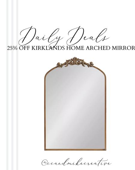 Can’t get over this daily deal! 25 percent off Kirklands home and this arched mirror is amazing! #mirror #design #decor 

#LTKhome #LTKsalealert #LTKstyletip