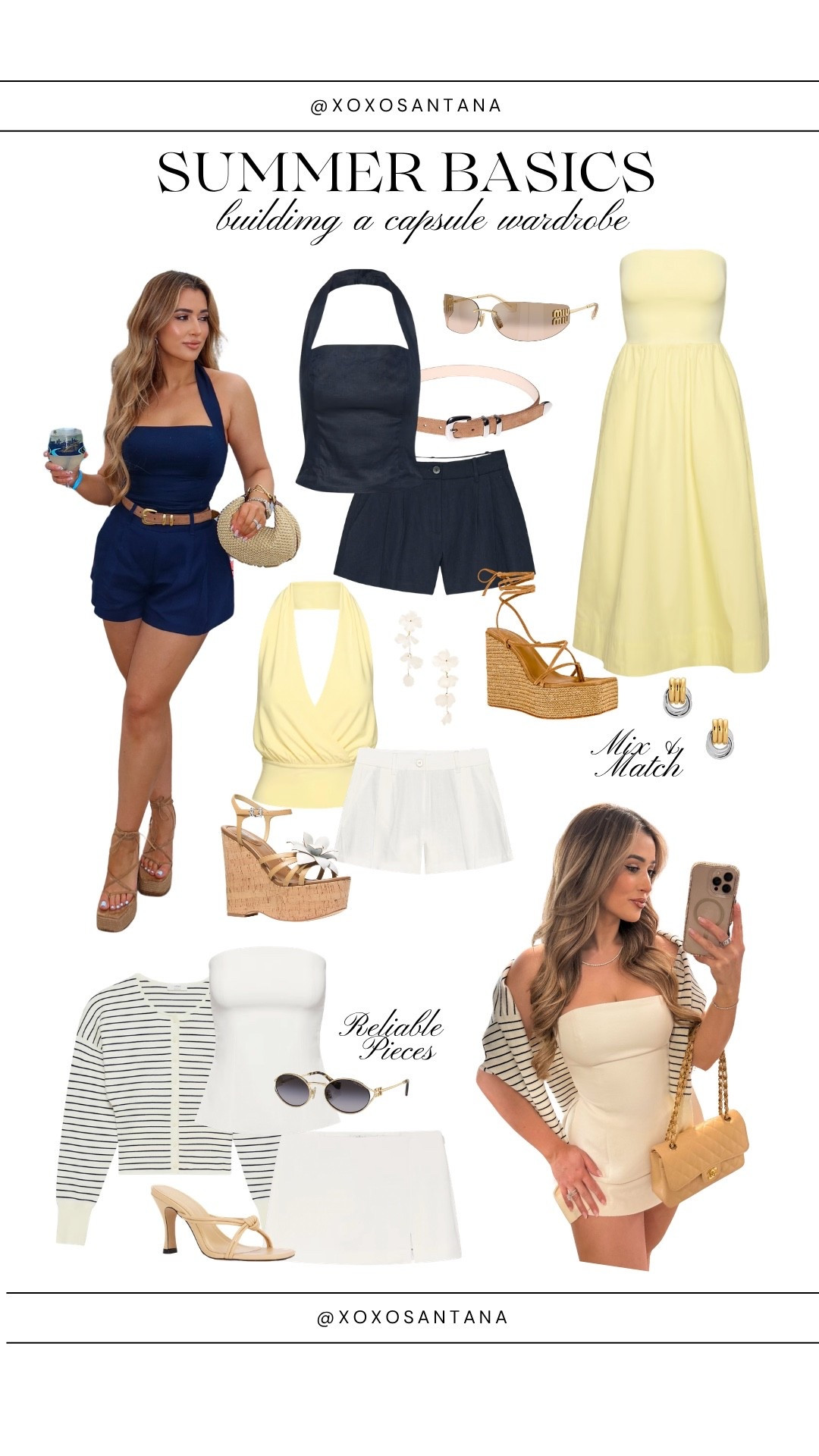 SUMMER STAPLES 💛You don’t have  “nothing to wear” you just need to build a capsule wardrobe with reliable pieces that you can keep forever and wear again and again. You can mix and match all of these 🫶🏼

#LTKmomlife #LTKootd #LTKPetite
