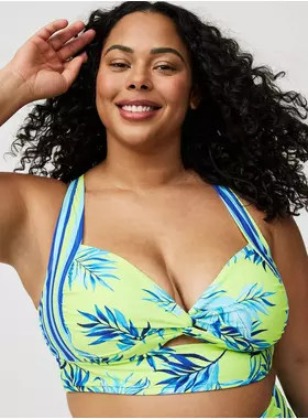 Retro Wireless Twist Front Swim Top | Torrid (US & Canada)