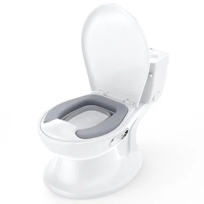 Potty Training Toilet for Baby, Realistic Potty Training Toilet with Soft Seat,Realistic Flushing Sound,Removable Pot,Storage Tank,Toilet Paper Holder | Wayfair North America