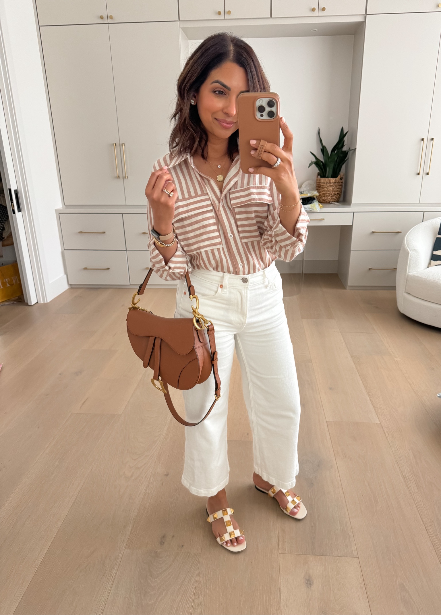 Wearing a size small in button down and 25 short in wide leg denim, Both TTS

#LTKsalealert #LTKstyletip #LTKover40