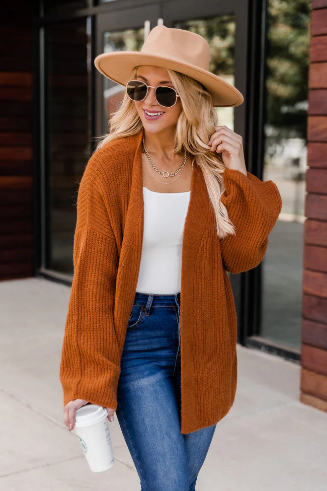 Distracted By You Camel Wrap Tie Cardigan FINAL SALE | The Pink Lily Boutique