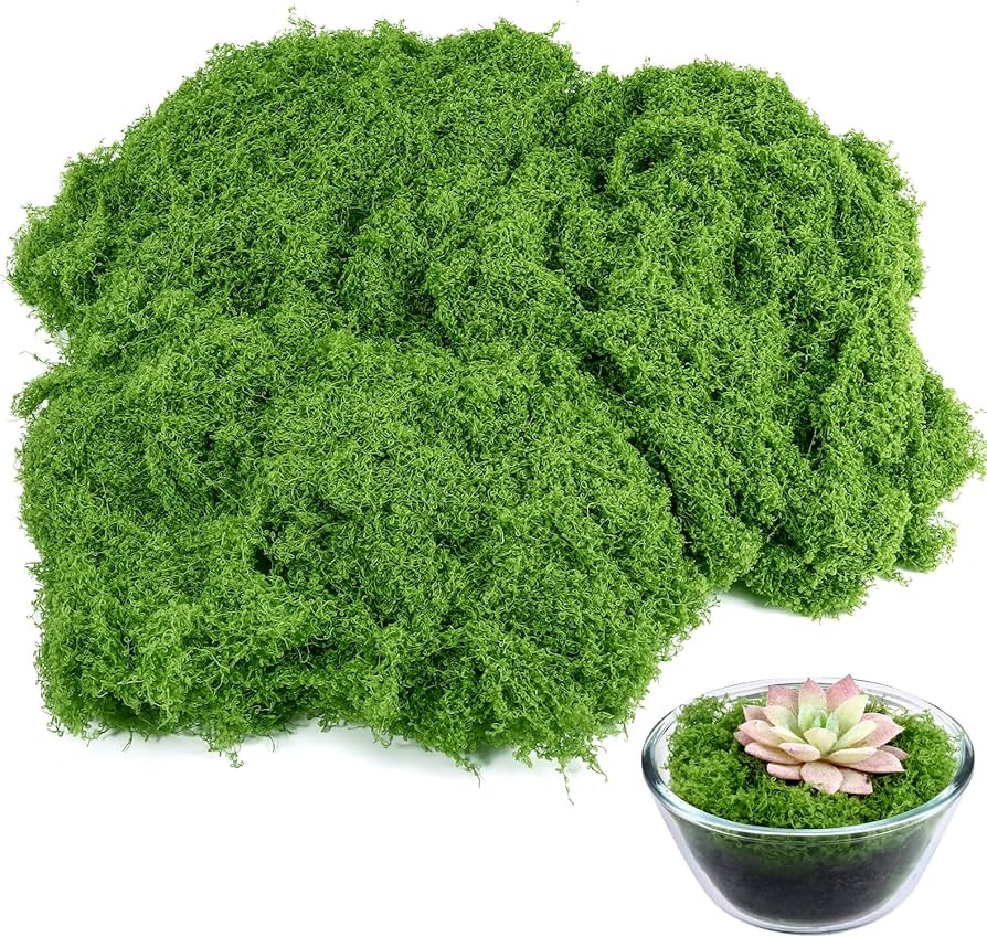 Draupnir Fake Green Moss for Potted Plants, 5.3OZ Moss Decor Artificial Faux Moss for Crafts Pres... | Amazon (US)