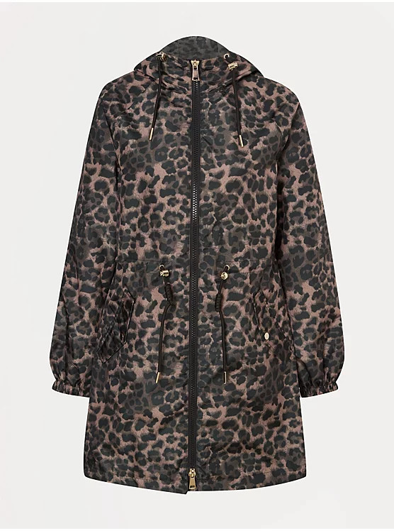 Brown Leopard Print Hooded Shower Resistant Raincoat | George at ASDA