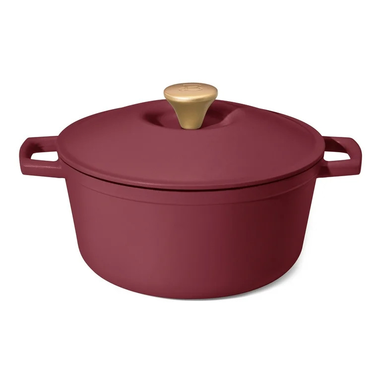 Beautiful 5 Quart Cast Iron Round Dutch Oven, Merlot by Drew Barrymore - Walmart.com | Walmart (US)