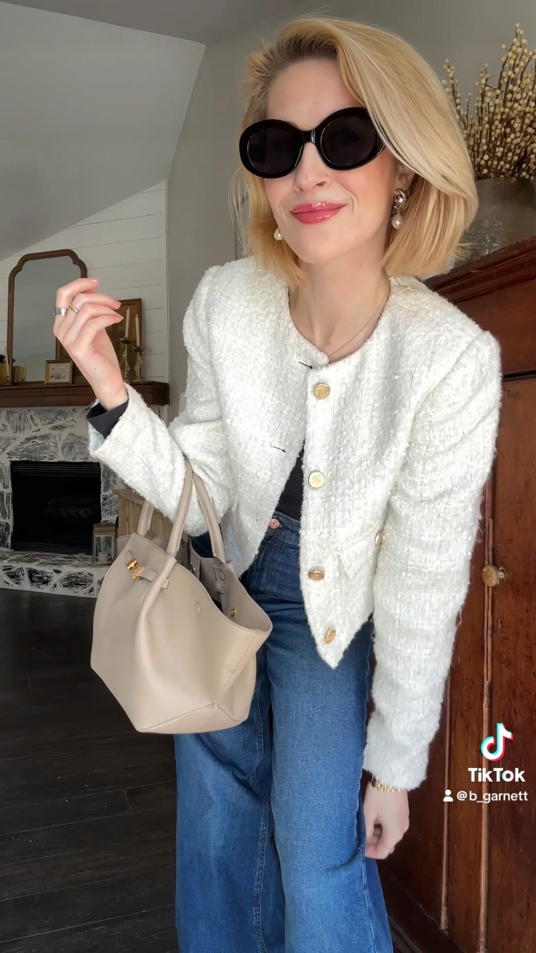 Daily Outfit Vlog day 26: old money vibes for a busy spring day (which in Atlanta means cold in the AM hot in the afternoon, and cold again at night) 

Lady jacket | wide leg jeans | boucle jacket | cap toe shoe | jeans | spring jacket | spring outfit 

#LTKWorkwear #LTKWatchNow #LTKFindsUnder100