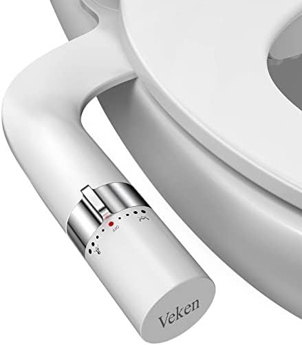 Veken Ultra-Slim Bidet, Non-Electric Dual Nozzle (Feminine/Posterior Wash) Fresh Water Bidet Atta... | Amazon (US)