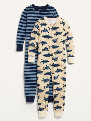 Unisex Printed One-Piece Pajamas 2-Pack for Toddler & Baby | Old Navy (US)