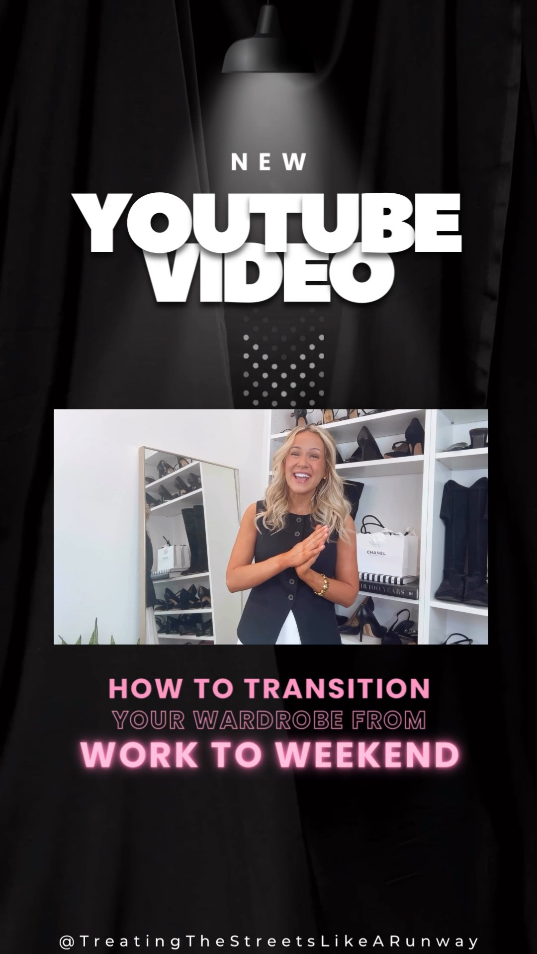 New YouTube video is up!🎬 Sharing how to take your wardrobe from work to weekend! Sharing styling tips and outfit ideas!💡 My handle in YouTube is: TreatingTheStreetsLikeARunway 
