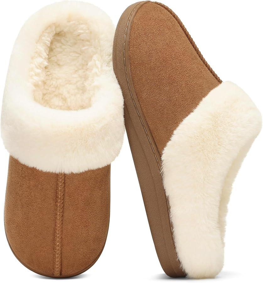 Evshine Women's Memory Foam Fuzzy Slippers Cozy House Shoes | Amazon (US)