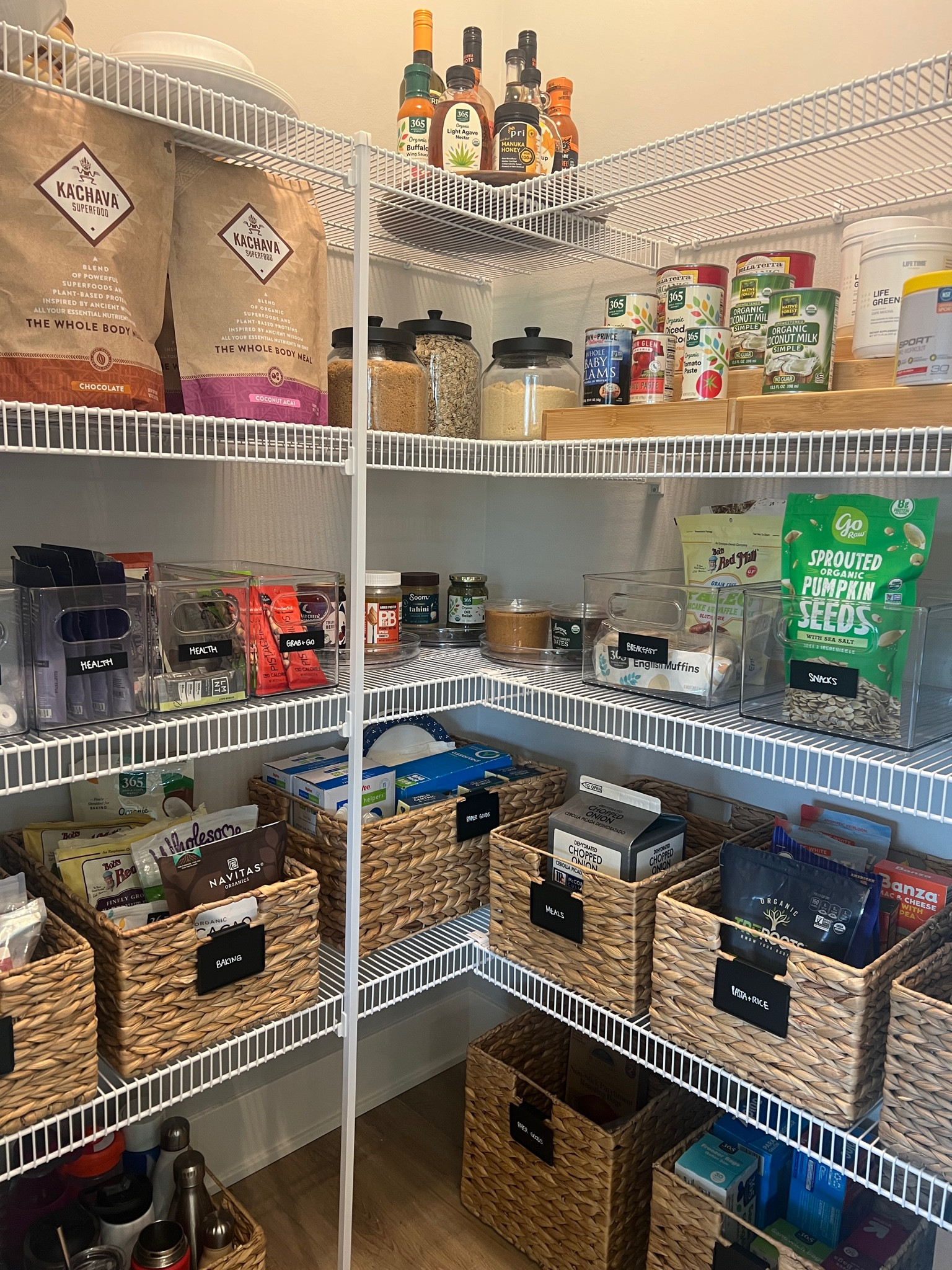 This family of 2 was ready for a pantry refresh before baby #1 arrives! Organizing your living spaces helps alleviate stress and create a seamless day to day routine ✨ 

#LTKStyleTip #LTKHome
