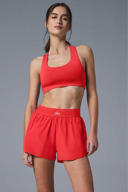 Fav shorts in red. I wear the XS #alo #shorts 

#LTKFindsUnder100 #LTKFitness