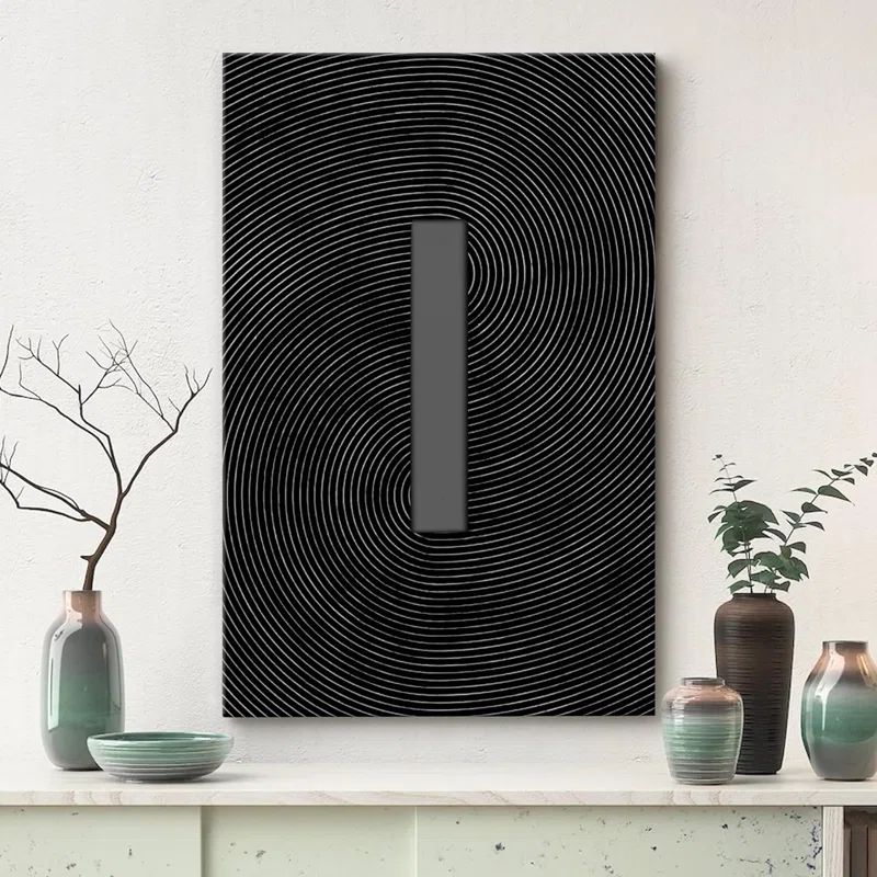 " Geometric Gray Black Color Field Collage Abstract Shapes Minimalism Contemporary Nordic Wall De... | Wayfair North America