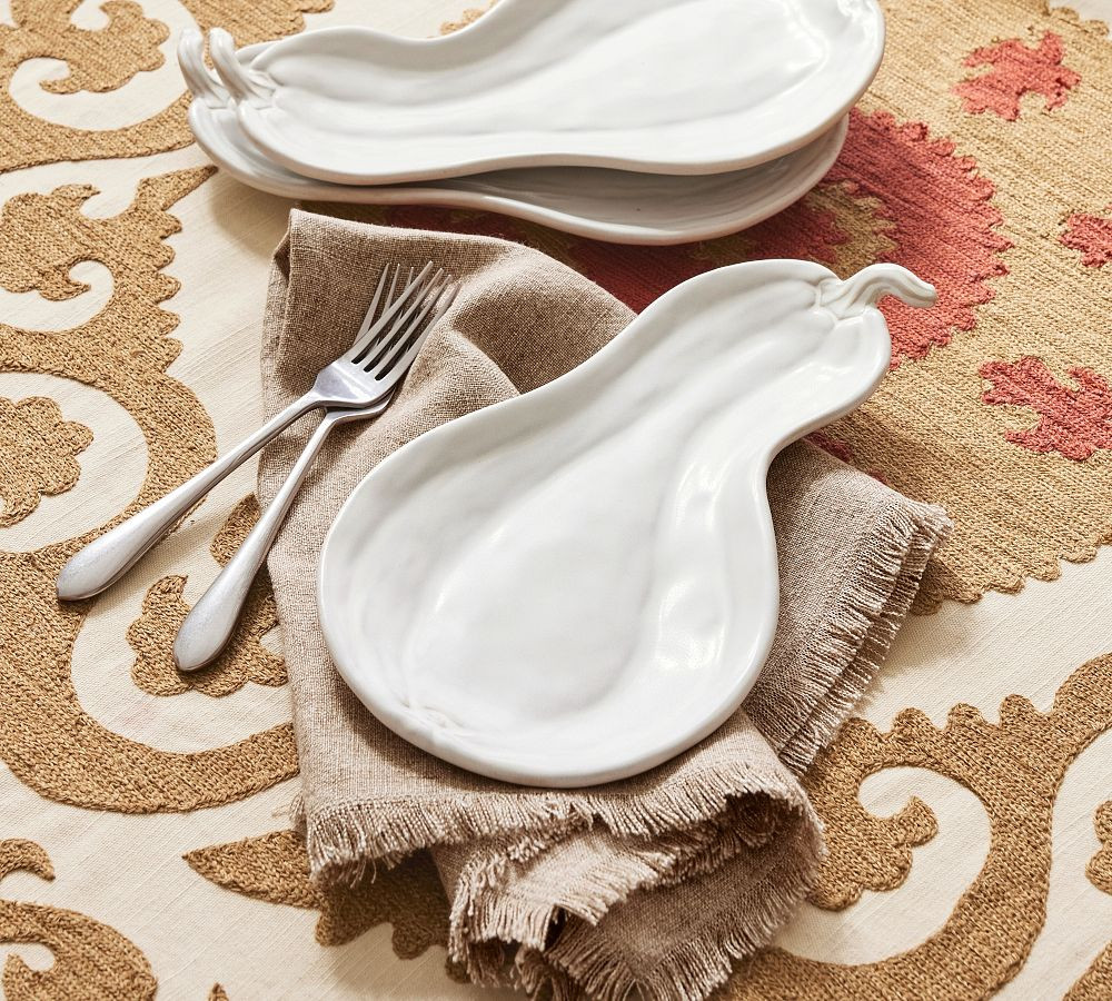Figural Pumpkin Stoneware Platter | Pottery Barn (US)
