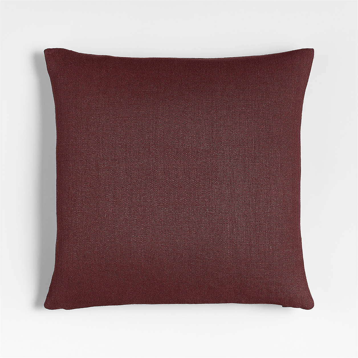 Relaxed Linen Layering 20"x20" Chestnut Red Throw Pillow with Feather Insert + Reviews | Crate & ... | Crate & Barrel