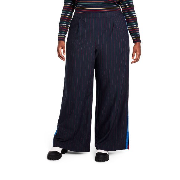 Women's Side Stripe Wide Leg Trousers - La Ligne x Target Navy/Red | Target