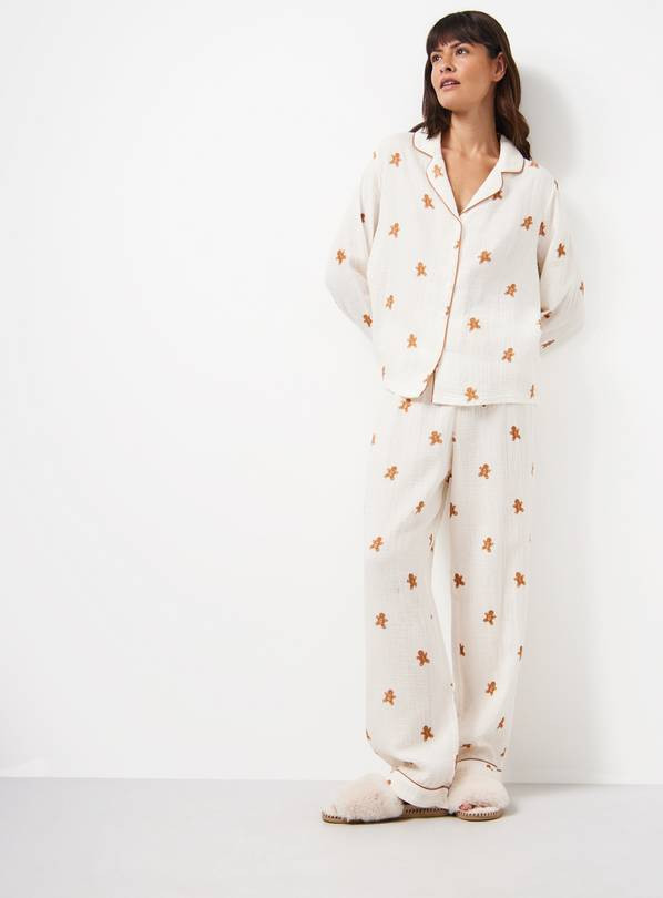 Christmas Gingerbread Double Cloth Traditional Pyjamas XXL | Tu Clothing