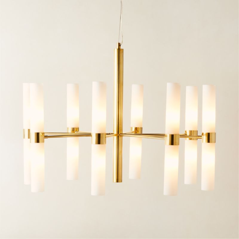 Amie Polished Brass Chandelier + Reviews | CB2 | CB2