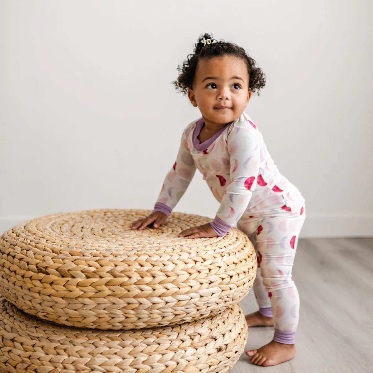 Luna Mauve Two-Piece Bamboo Viscose Pajama Set | Little Sleepies