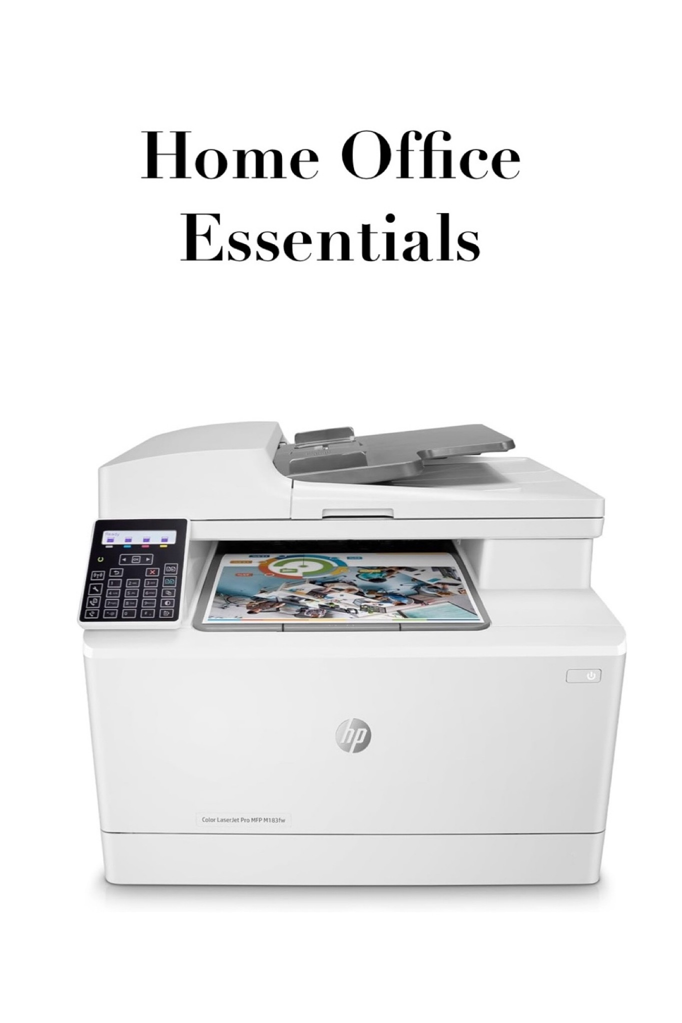 HP Color Laserjet Pro MFP M183fw, White Print up to 17 pages per minute
Dual-band Wi-Fj®
Mobile and wireless printing
Auto document feeder