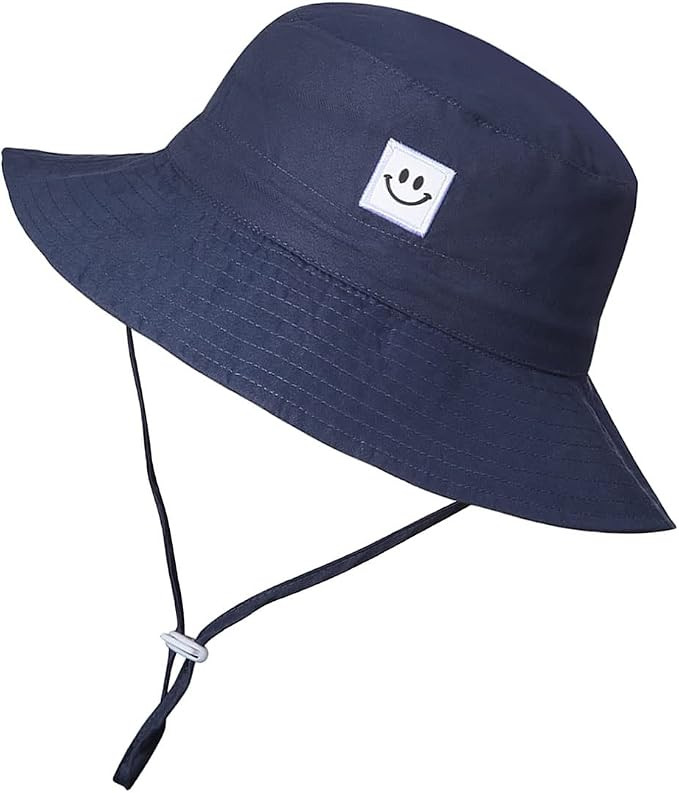 Baby Sun Hat Smile Face UPF 50+ Toddler Bucket Hat for Boys Girls 0-7 Years | Amazon (US)