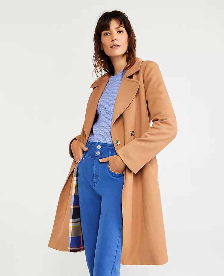 Plaid Lined Trench Jacket | Ann Taylor | Ann Taylor (US)