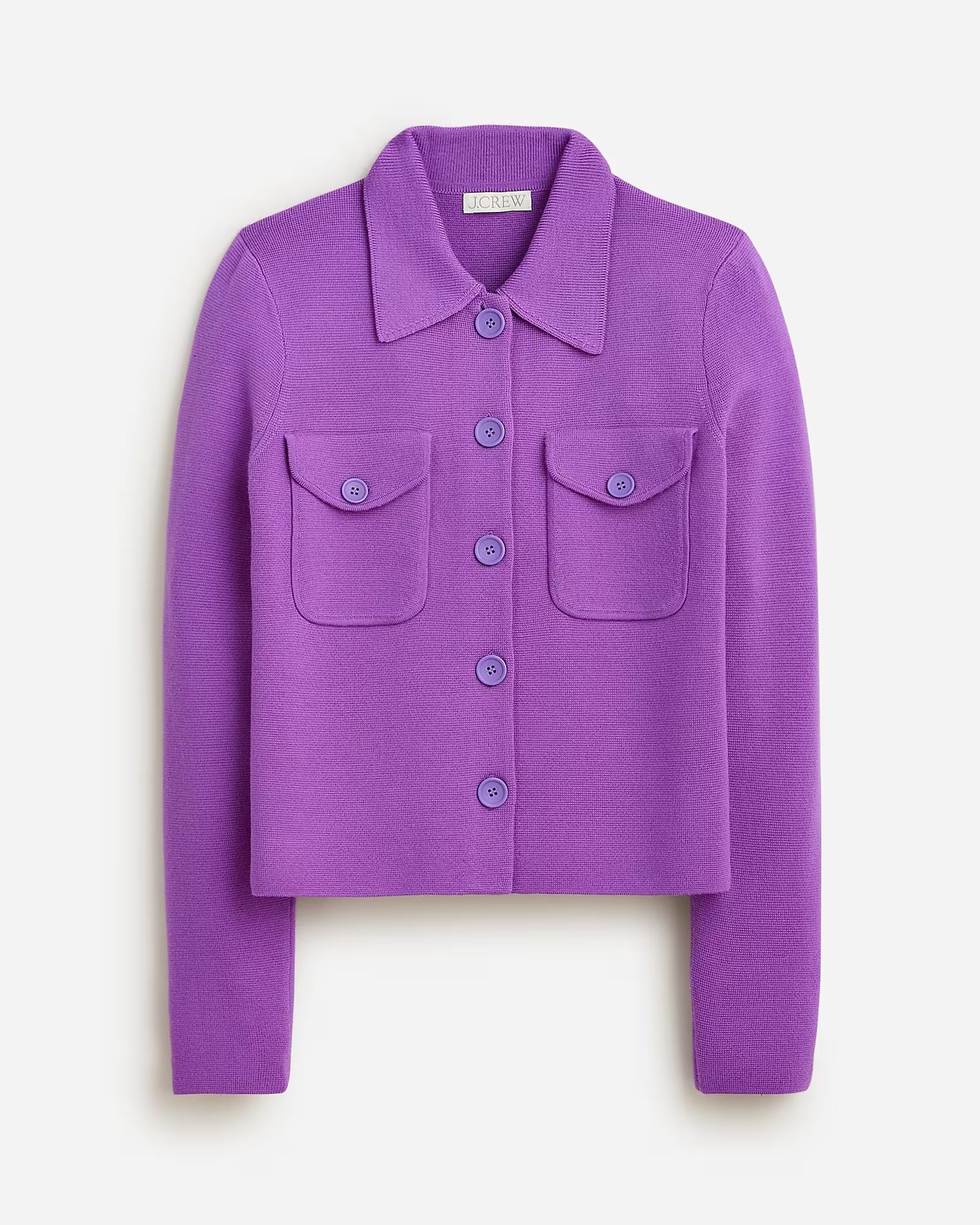 Merino wool patch-pocket sweater-jacket | J.Crew US