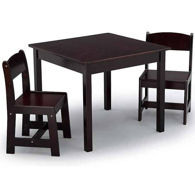Delta Children MySize Kids Wood Table and Chair Set (2 Chairs Included) - Ideal for Arts & Crafts... | Amazon (US)
