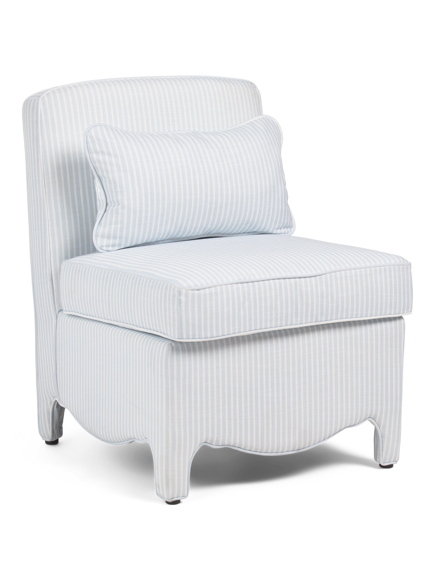 25x34 Blanche Striped Swoop Front  Accent Chair With Lumbar Pillow | TJ Maxx