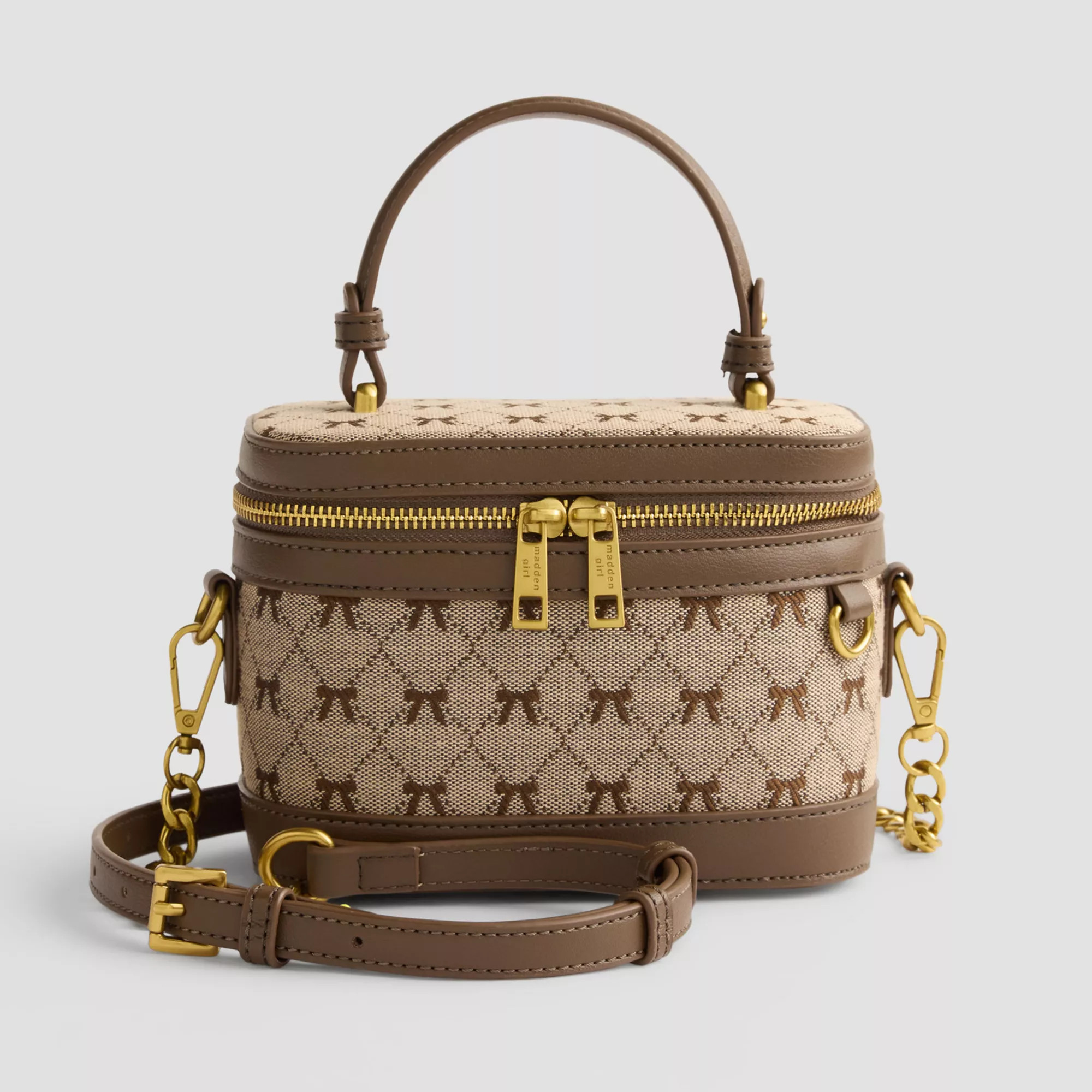 madden girl Vanity Case Satchel Bag, Brown Bow | Kohl's