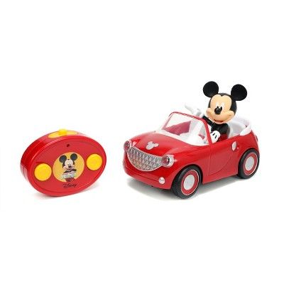 Jada Toys Disney Junior RC Mickey Mouse Club House Roadster Remote Control Vehicle 7" Glossy Red | Target