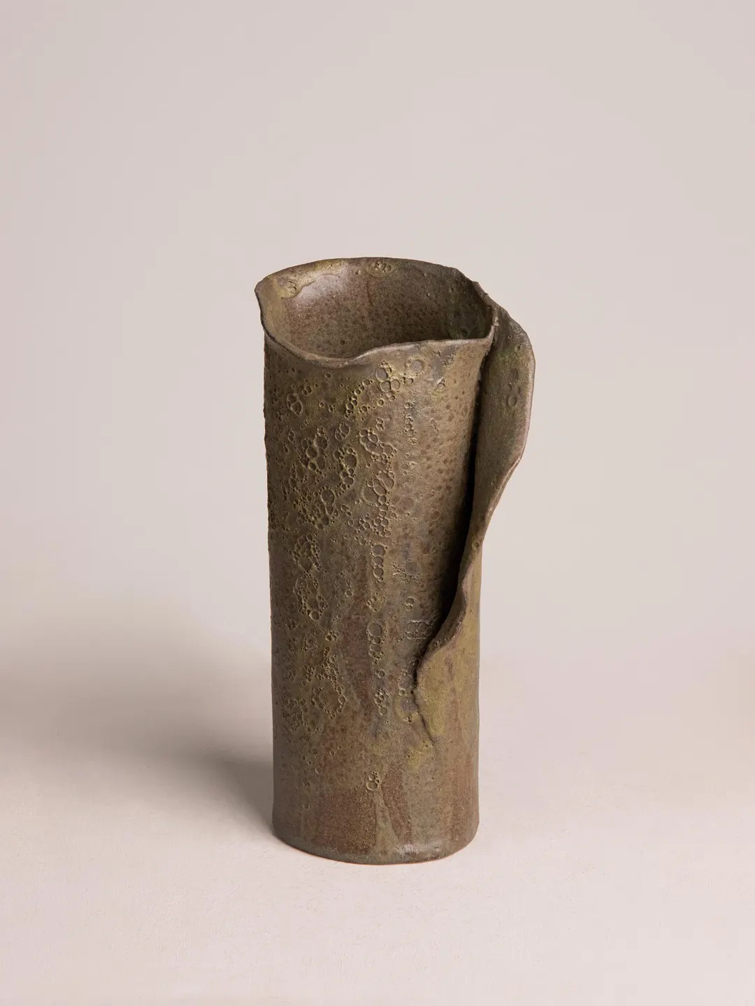 Vintage Brutalist Ceramic Vase – Handmade Sculptural Stoneware, 1970s/1980s | Etsy (US)