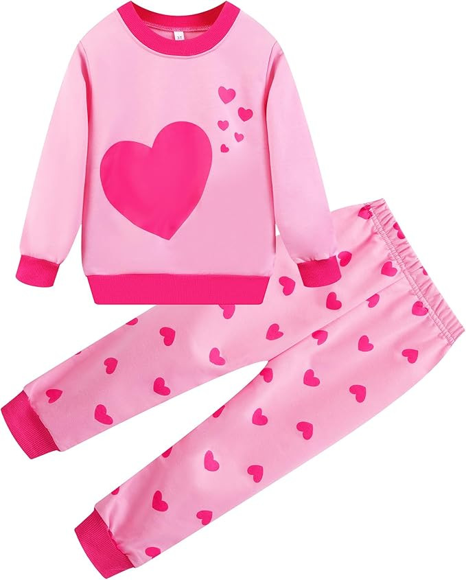 Little Girls Clothing Sets Unicorn Sweatshirts Top and Pants Set Girls 2 Piece Outfits 3-8T | Amazon (US)