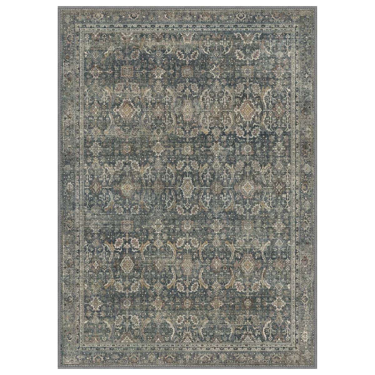 Abastos Vintage Machine Washable Performance Area Rug | Wayfair North America