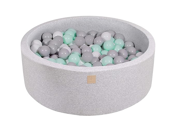 MEOWBABY Foam Ball Pit 35 x 11.5 in /200 Balls Included ∅ 2.75in Round Ball Pit for Baby Kids S... | Amazon (US)