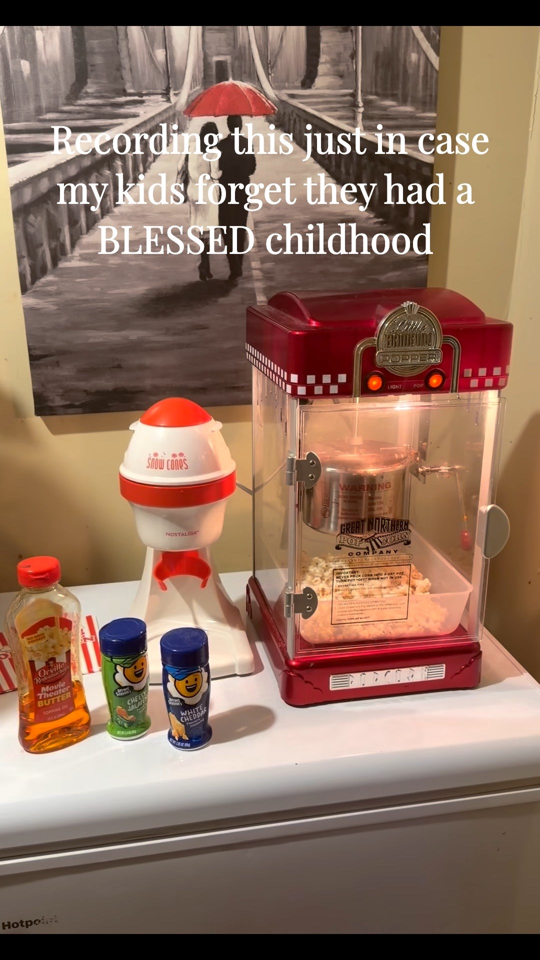 Recording this just in case my kids forget they had a blessed childhood.

Movie nights at home.
Popcorn popping.
Snow cones on the couch.
Bare feet, pajamas, and laughter filling the room.

It’s never about doing the most.. 
it’s about being present in the moments that matter.

These are the memories they’ll carry… even if they don’t realize it YET.

Machines tagged for anyone building core memories at home. ✨

#LTKU #LTKmomlife #LTKdayinmylife