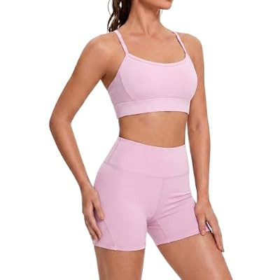 2 Pieces Workout Sets for Women Yoga Pilates Outfits Gym Matching Sets | Sports Bra Matc… | Amazon (US)