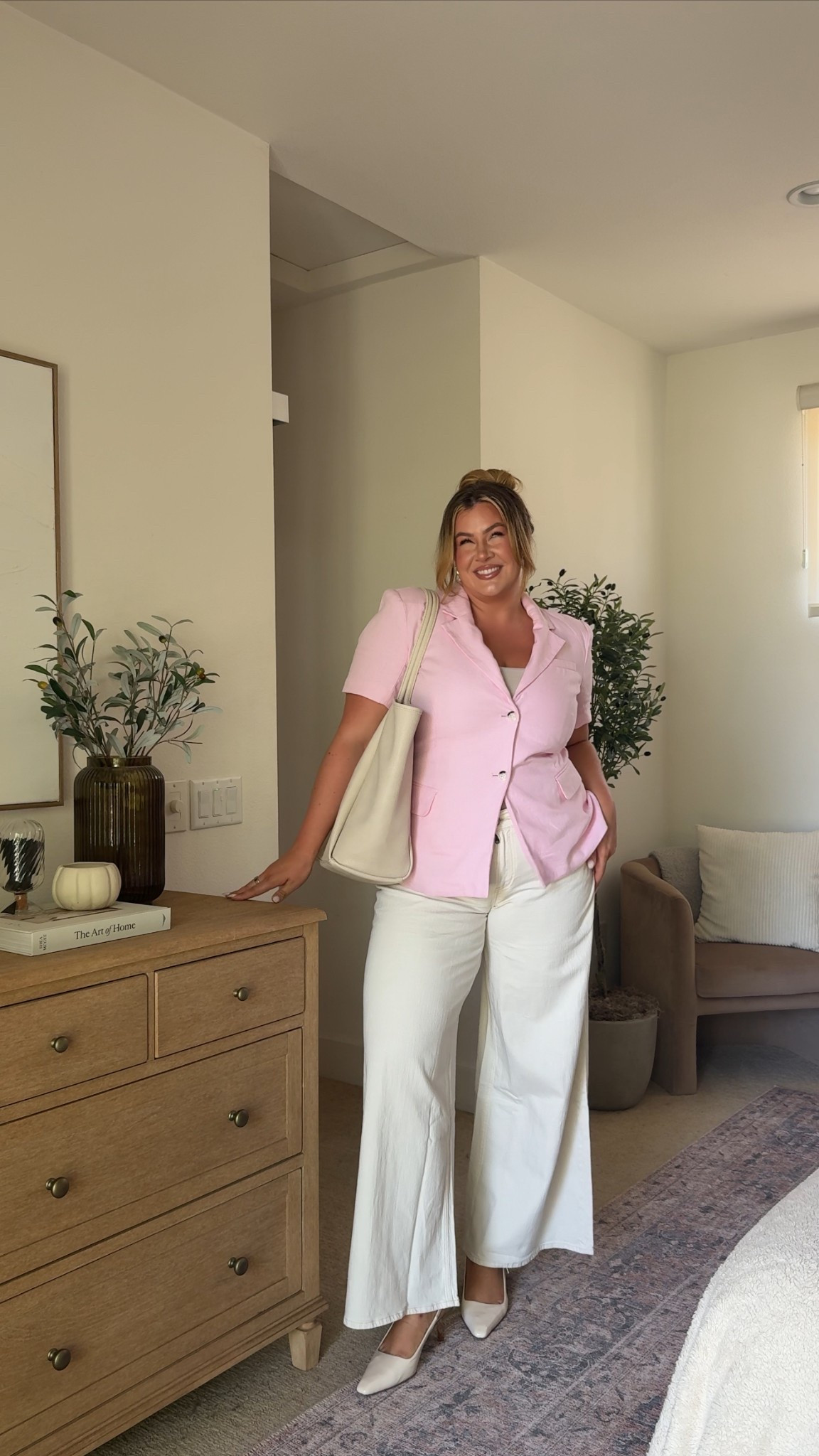 spring & summer workwear outfit inspo 🌷 wearing an xl in this top &  a 33 long in these pants!!

#LTKSummerEdit #LTKWorkwear #LTKMidsize