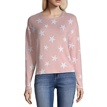 Arizona Juniors Womens Crew Neck Long Sleeve Sweatshirt | JCPenney