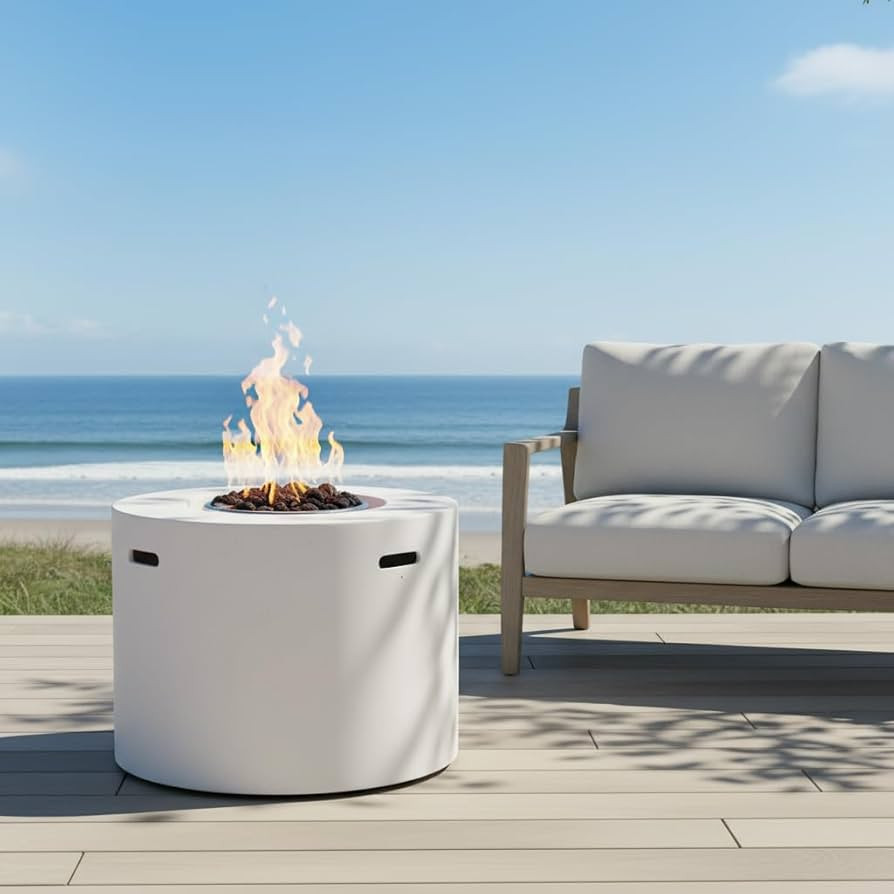 Christopher Knight Home Hiro Outdoor Propane Fire Pit Table with Lava Rock, No Assembly MGO Tank ... | Amazon (US)