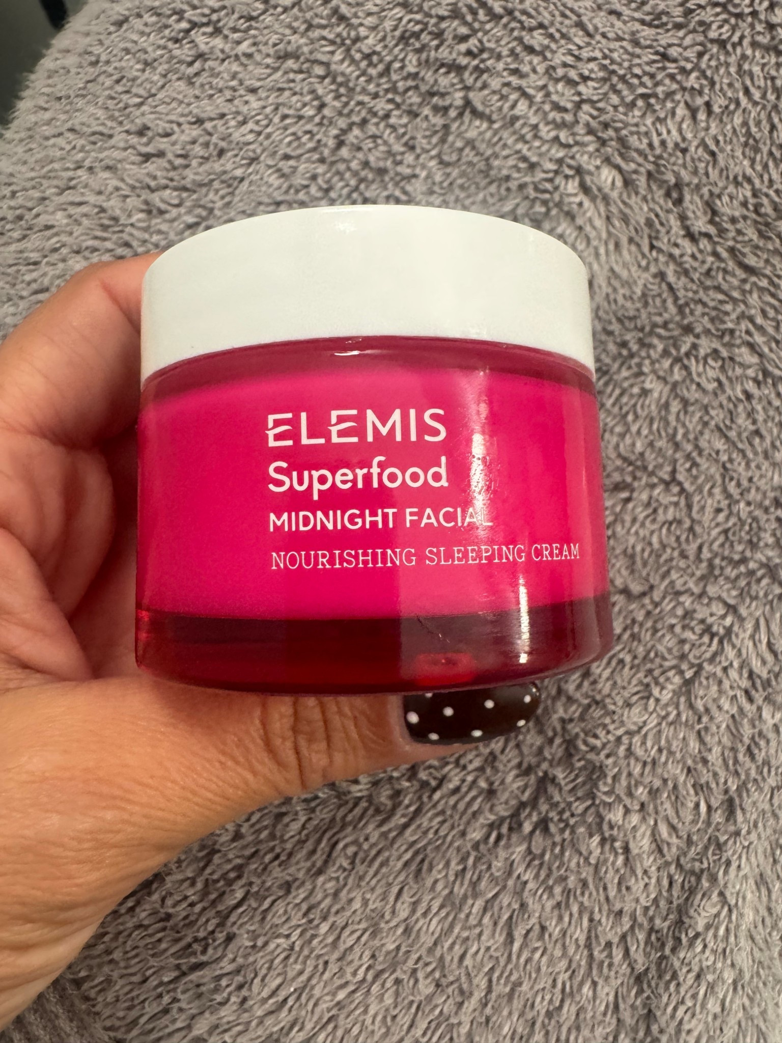 Elemis Superfood midnight facial
This smells amazing and feels so good !

#LTKBeauty #LTKSaleAlert #LTKOver40